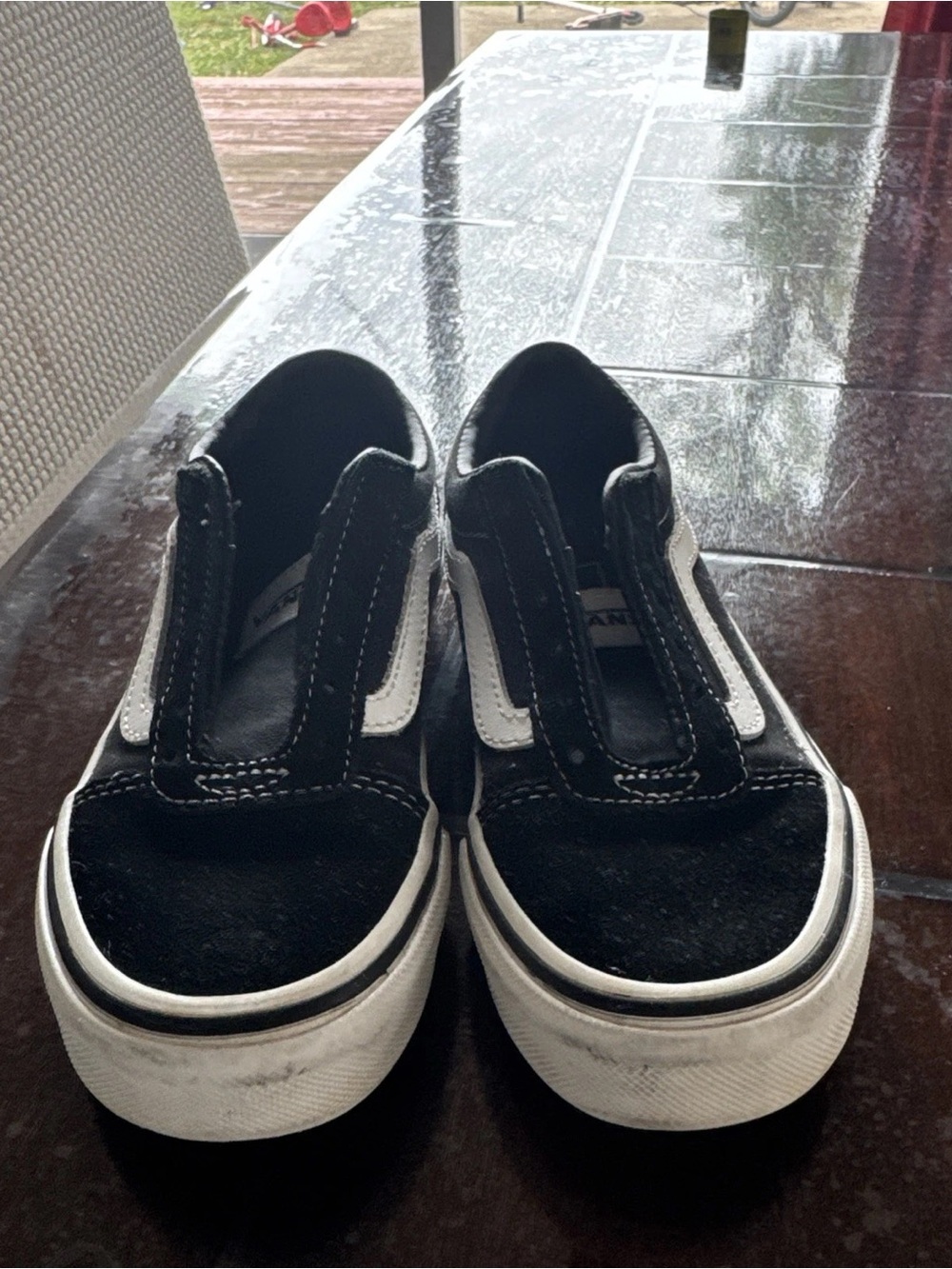 Vans Kids Black and White Slip-On Sneakers